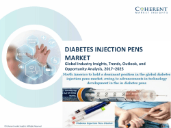 Diabetes Injection Pens Market, by Product Type, Geography - Global Industry Insights, Trends, Outlook, 2025