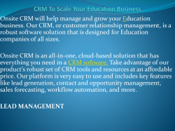 CRM To Scale Your Education Business