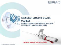 Global Vascular Closure Devices Market to Surpass US$ 1440.3 Million Threshold by 2025