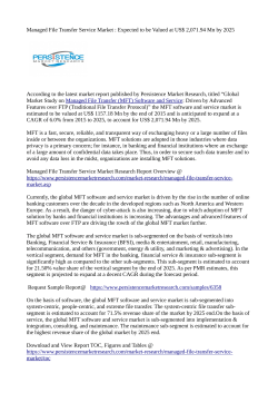 Managed File Transfer Service Market Revenue is Expected to ReachUS$ 2,071.94 Mn by 2025