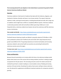 Promo - North America Veterinary Healthcare Market