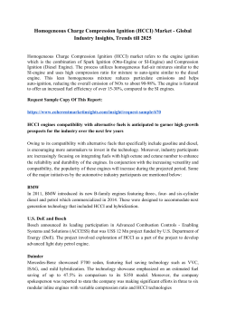 Homogeneous Charge Compression Ignition (HCCI)
