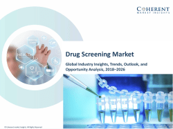 Drug Screening Market - Latest Advancements & Market Outlook 2018 to 2026
