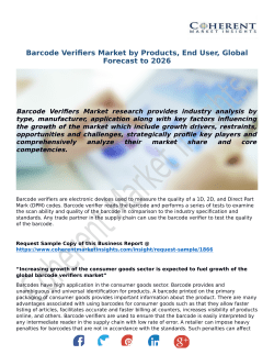 Barcode Verifiers Market by Products, End User, Global Forecast to 2026