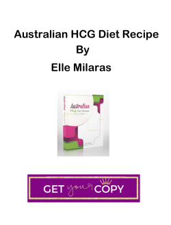 Australian HCG Diet Recipe PDF EBook Free Download