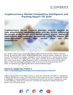 Cryptocurrency Market Competitive Intelligence and Tracking Report Till 2026