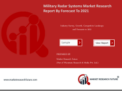 Military Radar Systems Market Research Report – Global Forecast 2016-2021