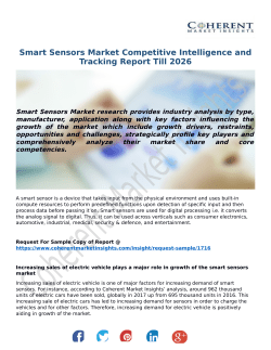 Smart Sensors Market Competitive Intelligence and Tracking Report Till 2026