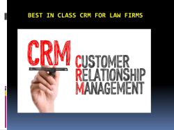 Best in Class CRM for Law Firms
