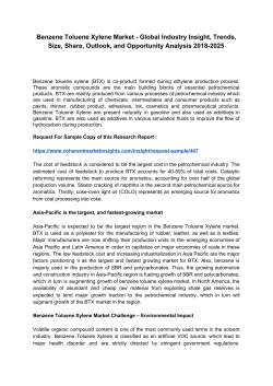 Benzene Toluene Xylene Market - Global Industry Insight, Trends, Size, Share, Outlook, and Opportunity Analysis 2018-2025