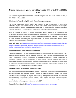 Thermal management systems market - PR