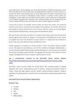 Asia-Pacific Cancer Vaccines Market - Industry Analysis, Size, Share, Growth, Trends, And Forecasts (2018&ndash;2023)