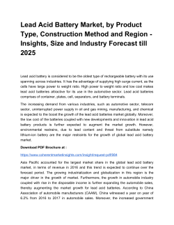 Lead Acid Battery Market