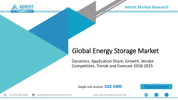 Energy Storage Market 2018-2025: Industry Analysis and Detailed Profiles of Top Industry Players