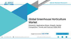 Global Greenhouse Horticulture Market – Trends and Forecast 2018 to 2025