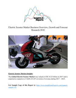 Electric Scooter Market Business Overview, Growth and Forecast Research 2018