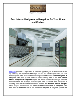 Best Interior Designers in Bangalore for Your Home and Kitchen 