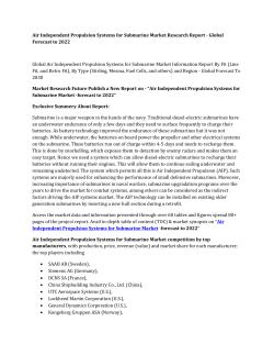 Air Independent Propulsion Systems for Submarine Market