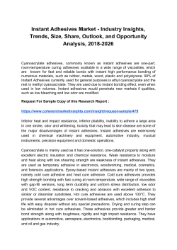 Instant Adhesives Market