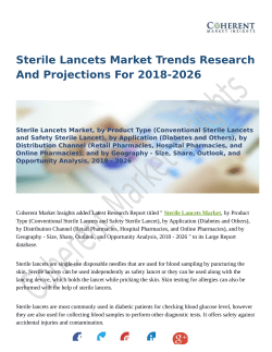 Sterile Lancets Market Value Projected to Expand by 2018-2026