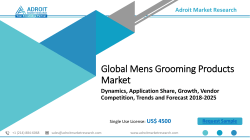 Global Mens Grooming Products Market: Industry Trends, Share, Size, Growth, Opportunity and Forecast 2018-2025