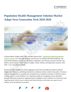 Population Health Management Solution Market showing Compound annual growth rate and forecast till 2026