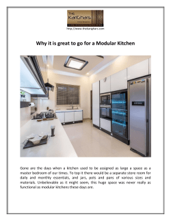 Why it is great to go for a Modular Kitchen