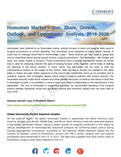 Hemostats Market - Global Industry Insights, Trends, Outlook, and Opportunity Analysis, 2018&ndash;2026
