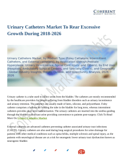 Urinary Catheters Market: Competitive Intelligence and Tracking Report 2018 – 2026