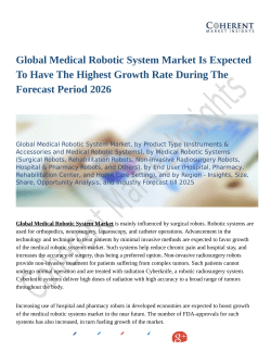 Global Medical Robotic System Market NextGen Technological Advancements, Professional Survey and Future Industry Trends 2018-2026