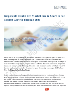 Disposable Insulin Pen Market Revenue Growth Predicted by 2026