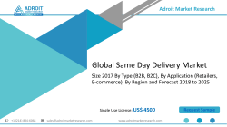 Same Day Delivery Market Analysis by Key Manufacturers, Type, Applications and Forecasts to 2018-2025