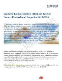 Synthetic Biology Market Size Share - Emerging Evolution, Advancement, Industry Trends and Forecast 2018 - 2026