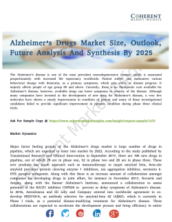 Alzheimer’s Drugs Market Consumption Analysis By Latest Trend, Drivers And Challenges 2025
