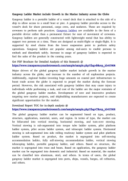 Gangway Ladder Market