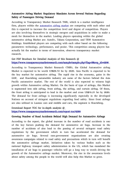 Automotive Airbag Market