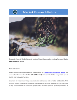 Ready-mix concrete market
