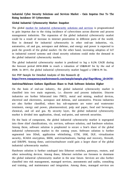 Industrial Cyber Security Solutions and Services Market