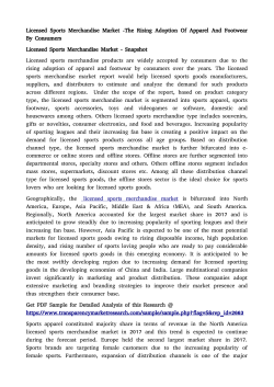 Licensed Sports Merchandise Market