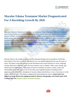 Macular Edema Treatment Market Prognosticated For A Ravishing Growth By 2026