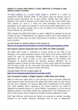Platform as a Service (PaaS) Market