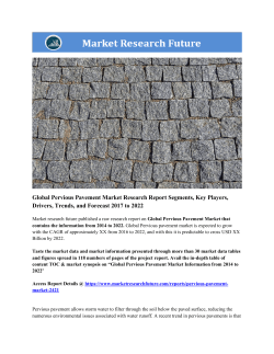 Global Pervious Pavement Market
