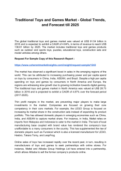 Traditional Toys and Games Market