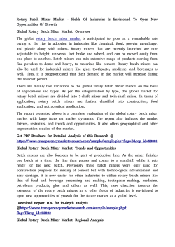 Rotary Batch Mixer Market