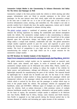 Automotive Cockpit Market