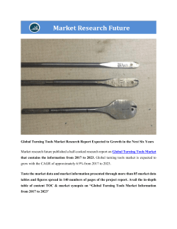 Global Turning Tools Market