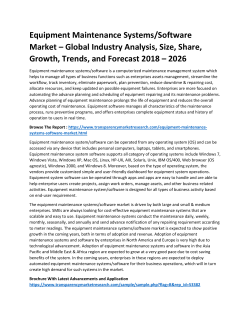 Equipment Maintenance Systems