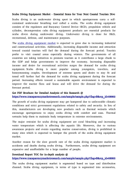 Scuba Diving Equipment Market