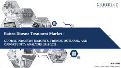 Batten Disease Treatment Market Industry, Size, Share and Analysis, 2018 – 2026