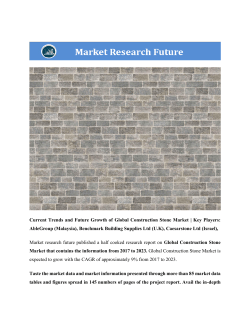 Global Construction Stone Market Information by Type (Construction Aggregates and Natural Stones), By Application (Public Infrastructure, Commercial Infrastructure and Residential Infrastructure) and By Region – Forecast To 2023